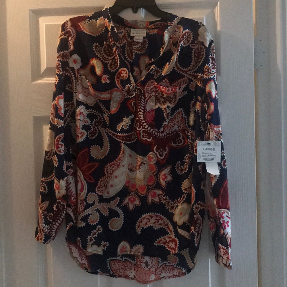 Brand new Liz Claiborne paisley long sleeve shirt